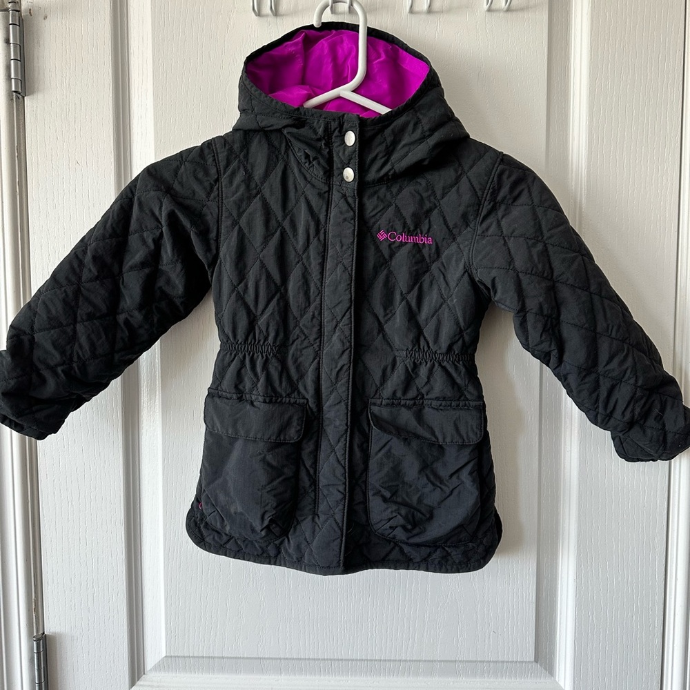 Girls Columbia Quilted Hooded jacket